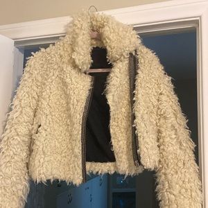 Free people fur cropped jacket